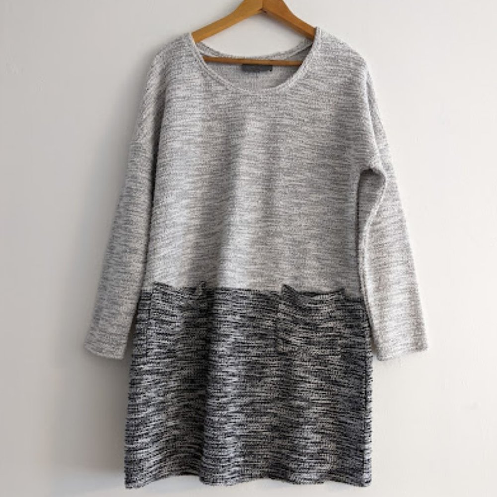 Sunday in Brooklyn Gray Color Block Sweater Dress Size XL